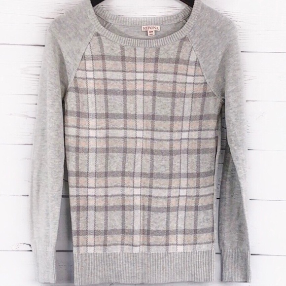 Bundle 4/$30 ❤️ Merona Plaid Scoop Neck Sweater - Picture 1 of 3